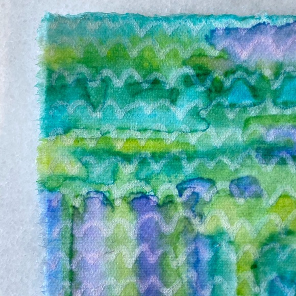 Watercolour Abstract Art On Handmade Paper - Picture 4 of 4